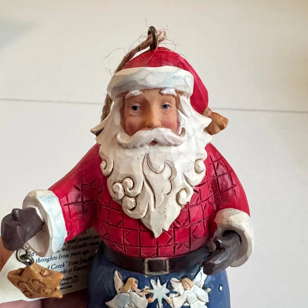 Jim Shore Heartwood Creek Joy To The World Santa Nativity Ornament 6001504 EUC